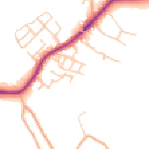 Daytime road noise heatmap for ST5 5LN