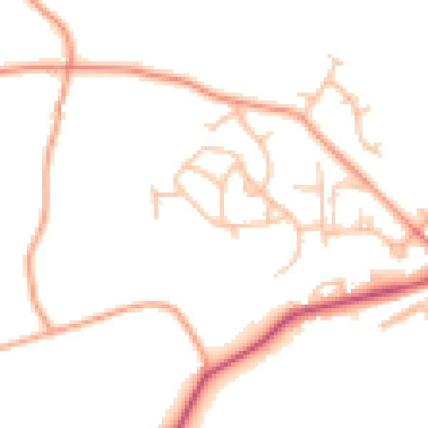 Daytime road noise heatmap for ST5 6QR