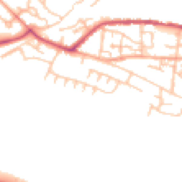 Daytime road noise heatmap for ST5 6RT