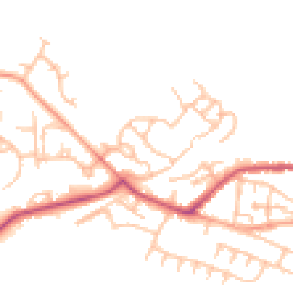 Daytime road noise heatmap for ST5 6SL