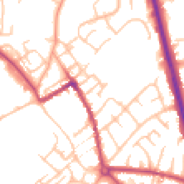 Daytime road noise heatmap for ST5 7DX