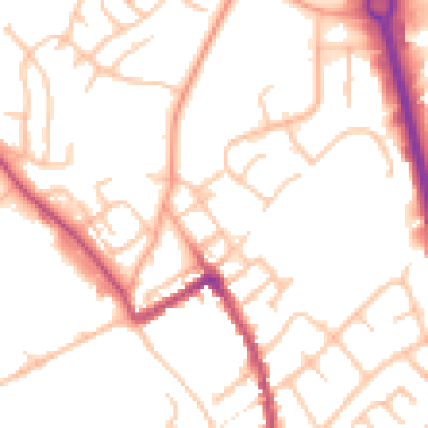 Daytime road noise heatmap for ST5 7FD