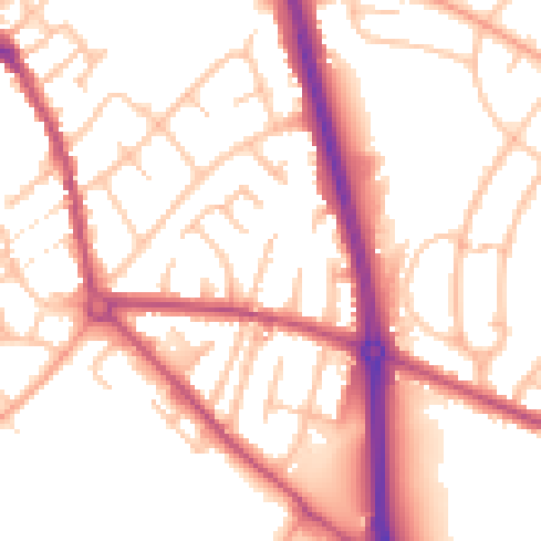 Daytime road noise heatmap for ST5 7ND