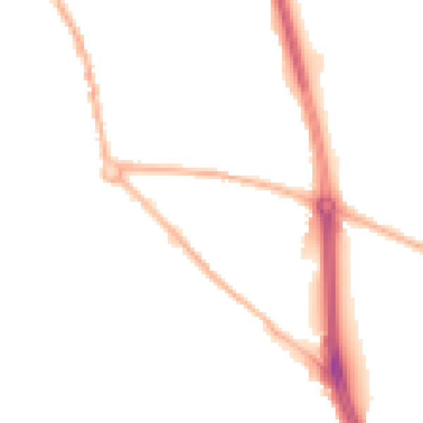 Night-time road noise heatmap for ST5 7PY