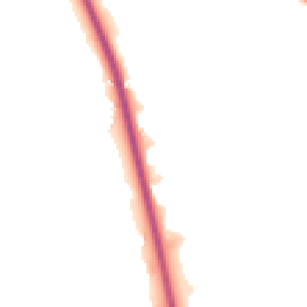Night-time road noise heatmap for ST5 7UH