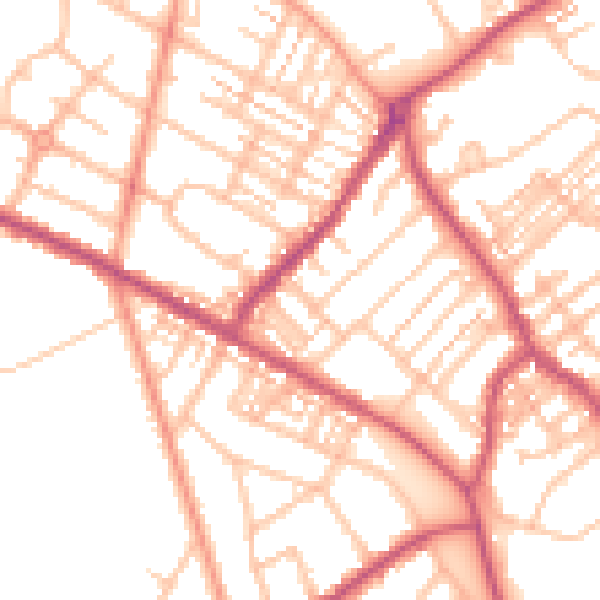 Daytime road noise heatmap for ST5 8AR