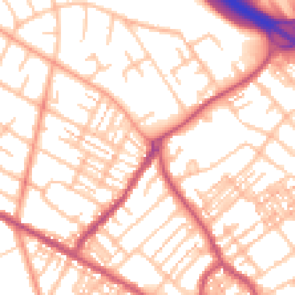 Daytime road noise heatmap for ST5 8AT