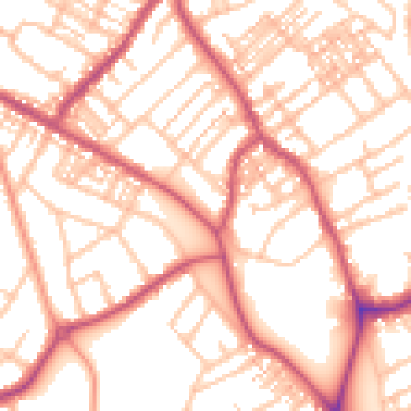 Daytime road noise heatmap for ST5 8BS