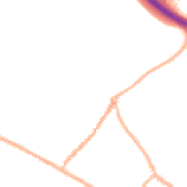 Night-time road noise heatmap for ST5 8NZ