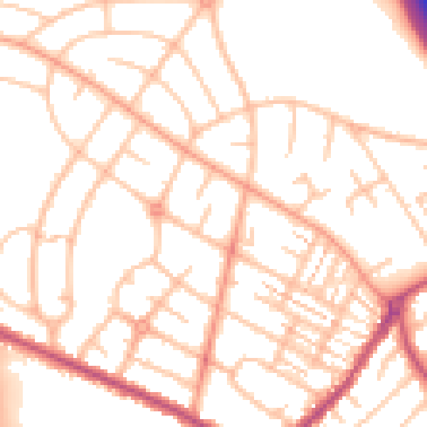 Daytime road noise heatmap for ST5 8QA