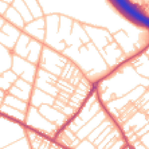 Daytime road noise heatmap for ST5 8QJ