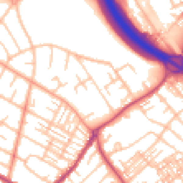 Daytime road noise heatmap for ST5 8RE