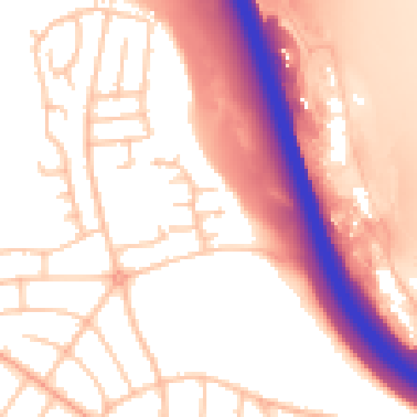 Daytime road noise heatmap for ST5 8SJ