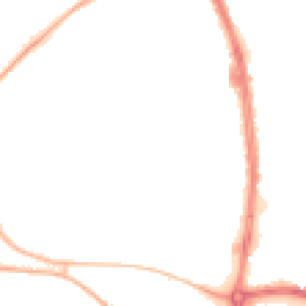 Night-time road noise heatmap for ST5 9BP