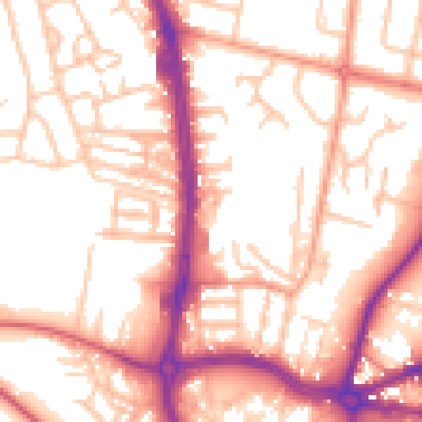 Daytime road noise heatmap for ST5 9EL