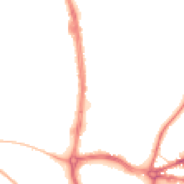 Night-time road noise heatmap for ST5 9EL