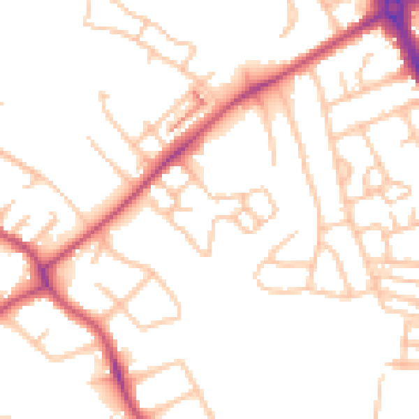 Daytime road noise heatmap for ST5 9FB