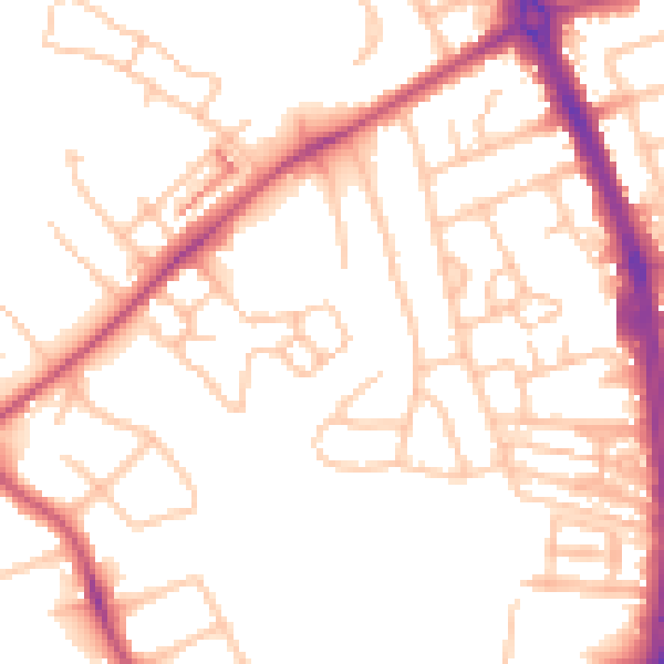 Daytime road noise heatmap for ST5 9FE