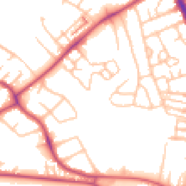 Daytime road noise heatmap for ST5 9FL