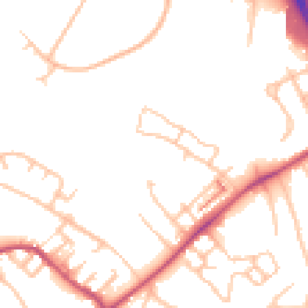 Daytime road noise heatmap for ST5 9FS