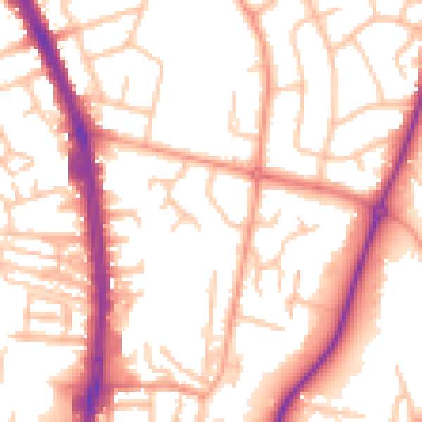 Daytime road noise heatmap for ST5 9LT