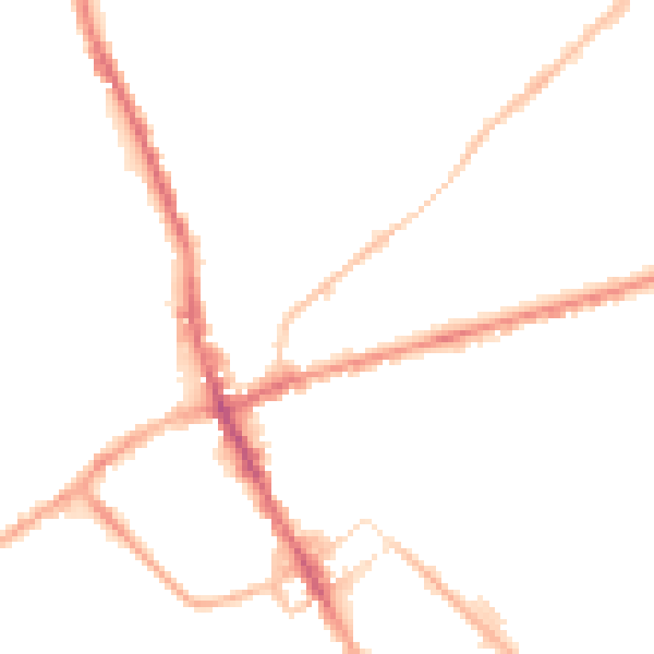 Night-time road noise heatmap for ST6 1AG