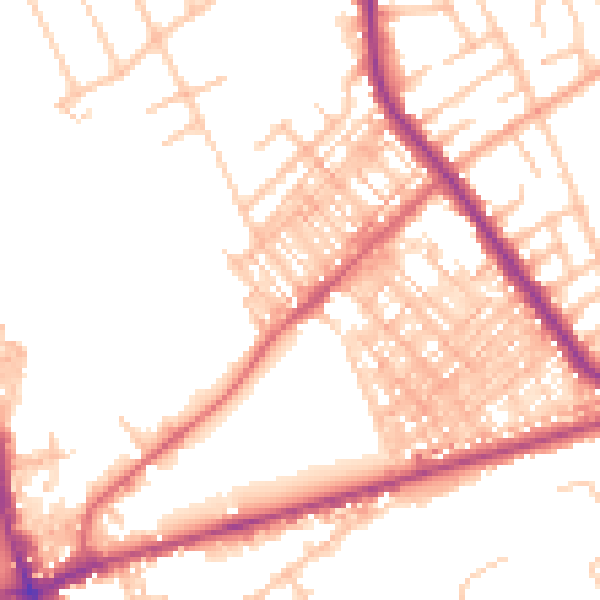 Daytime road noise heatmap for ST6 1AP