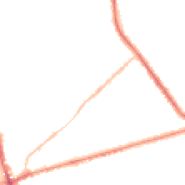 Night-time road noise heatmap for ST6 1AP
