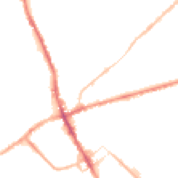 Night-time road noise heatmap for ST6 1AQ