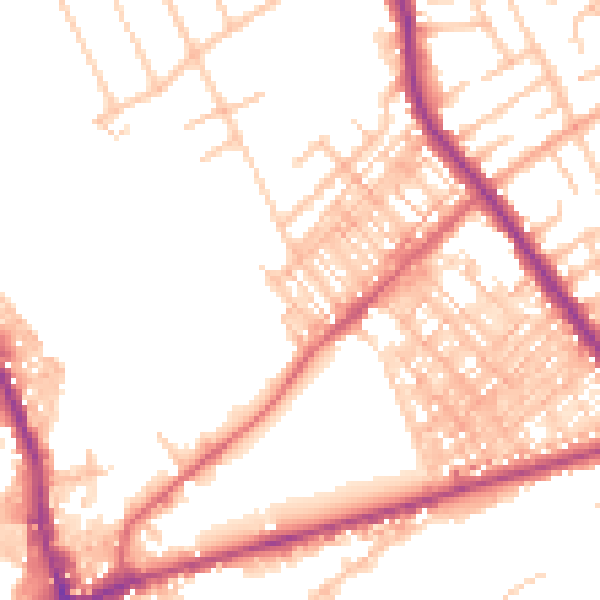 Daytime road noise heatmap for ST6 1AR