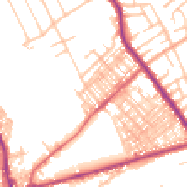 Daytime road noise heatmap for ST6 1AT