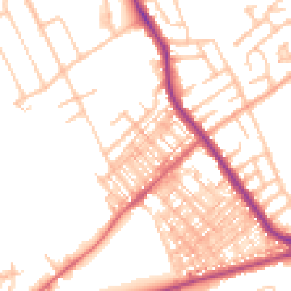 Daytime road noise heatmap for ST6 1AY