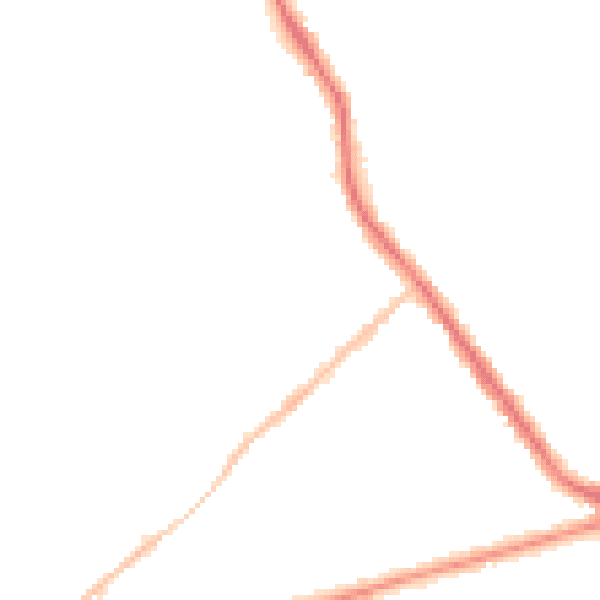 Night-time road noise heatmap for ST6 1AY