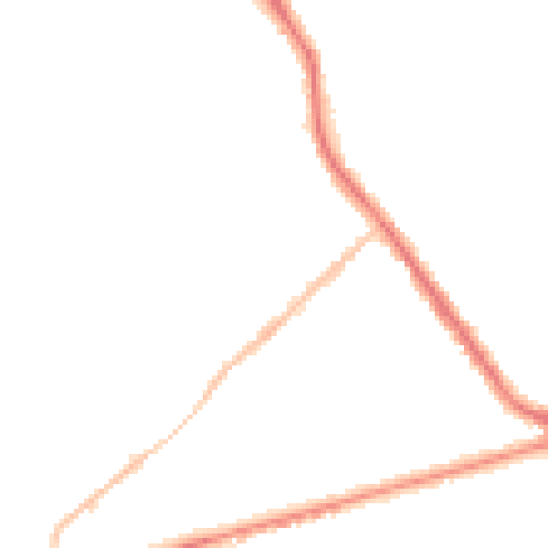 Night-time road noise heatmap for ST6 1AZ