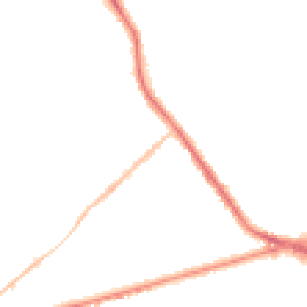 Night-time road noise heatmap for ST6 1BB