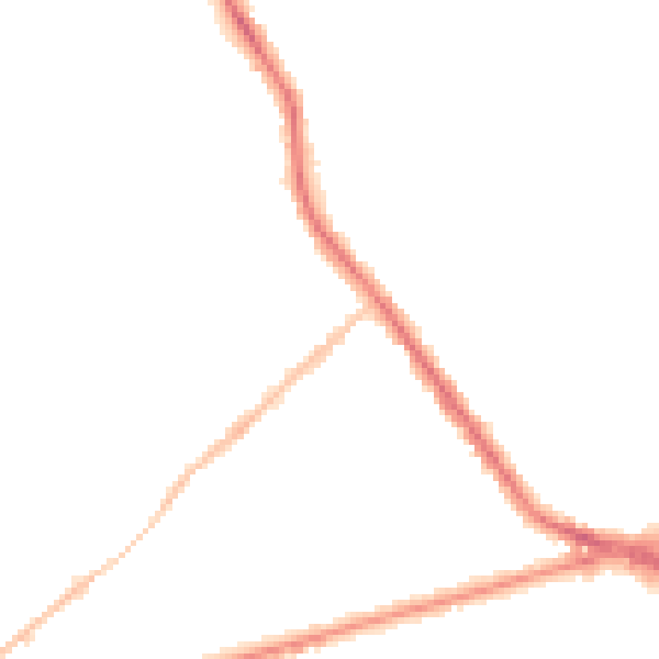 Night-time road noise heatmap for ST6 1BD