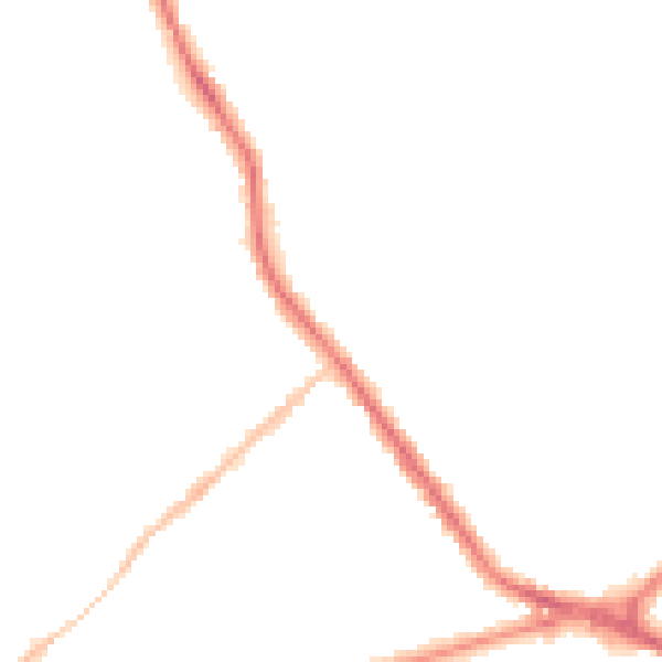 Night-time road noise heatmap for ST6 1BJ
