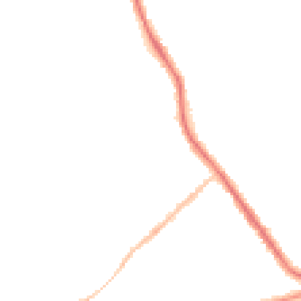 Night-time road noise heatmap for ST6 1BW