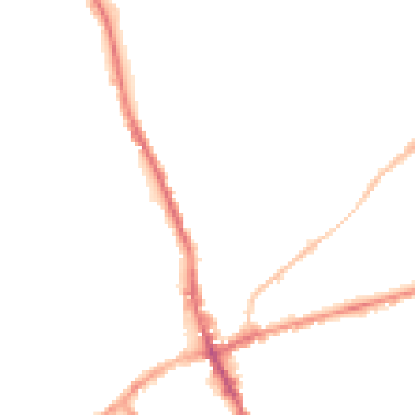 Night-time road noise heatmap for ST6 1BY