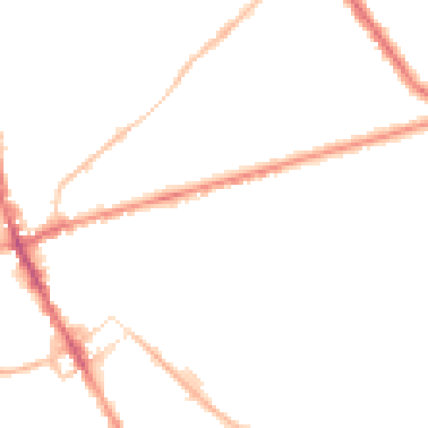 Night-time road noise heatmap for ST6 1ED
