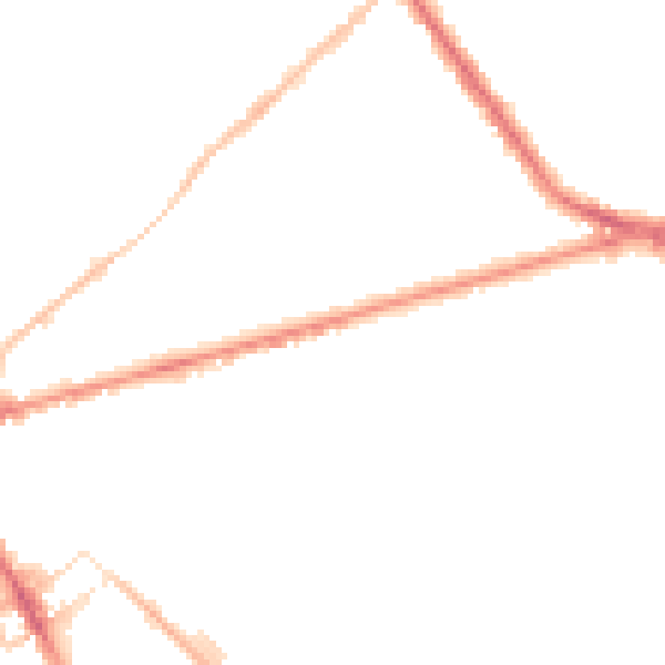 Night-time road noise heatmap for ST6 1EF