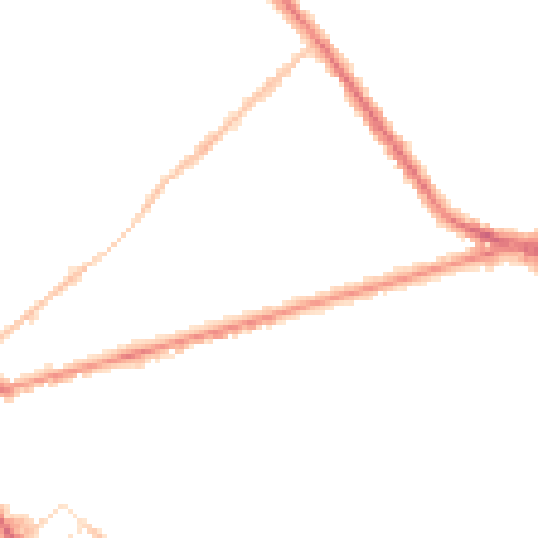 Night-time road noise heatmap for ST6 1EJ