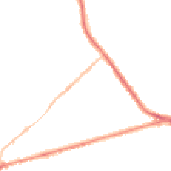 Night-time road noise heatmap for ST6 1ER