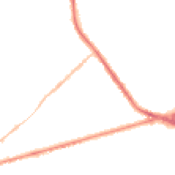 Night-time road noise heatmap for ST6 1ES