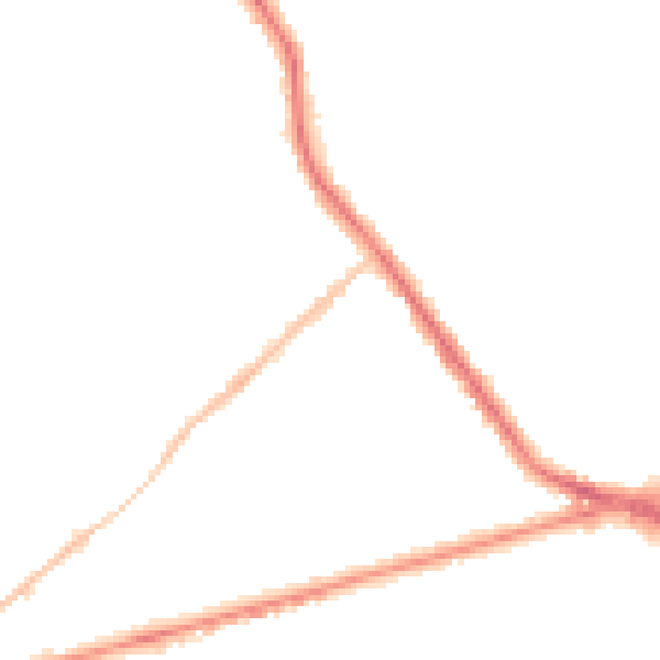 Night-time road noise heatmap for ST6 1HL