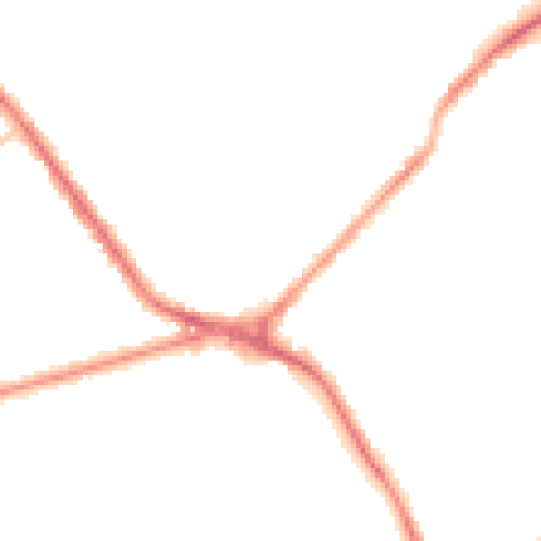 Night-time road noise heatmap for ST6 1JE