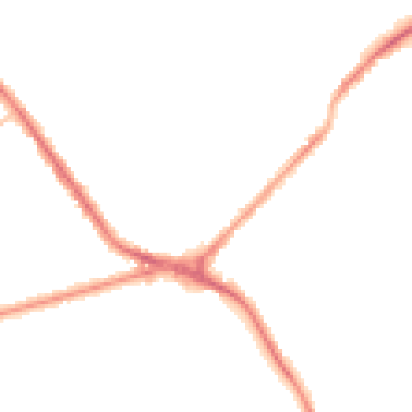 Night-time road noise heatmap for ST6 1JZ