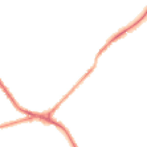 Night-time road noise heatmap for ST6 1LG