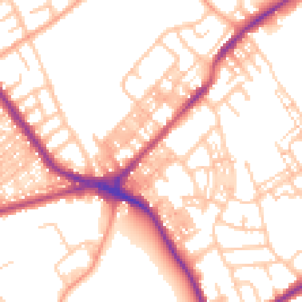 Daytime road noise heatmap for ST6 1NX