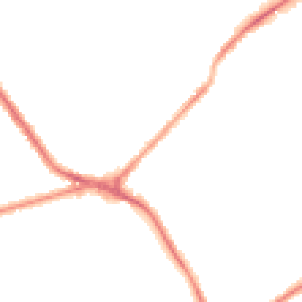Night-time road noise heatmap for ST6 1NX